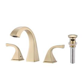 Cy-0026-bg Flg 8 Inch Widespread Double Handle Bathroom Faucet With Drain Kit Included 3-holes