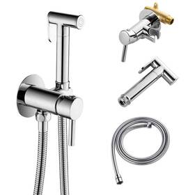 Ss-0237-c Flg Wall Mount Bidet Sprayer Faucet Single-handle With Brass Valve Polished Chrome