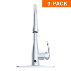 Ub7000cp-3 Flow Kitchen Faucet Single-handle Pull-down All Mounting Metal Chrome 3-pack