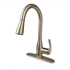 Up-700chmp Flow Motion Activated 1-handle Pull-down Sprayer Kitchen Faucet Champagne Gold