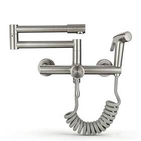 Uefk0202006c03 Flwueue Wall Mount Foldable Kitchen Faucet With 8 Inch Center Folding Commercial Fau