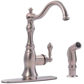 Mff-bvrk2-bn Fontaine By Italia Bellver Single Handle Traditional Standard Kitchen Faucet With Side In