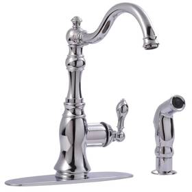 Mff-bvrk2-cp Fontaine By Italia Bellver Single Handle Traditional Standard Kitchen Faucet With Side In