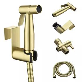 Forclover 744759153258 Single Handle Bidet Faucet With In Brushed Gold
