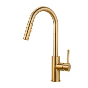Forious 737353629182 Gold Kitchen Faucets With Pull Down Sprayer Brushed Br