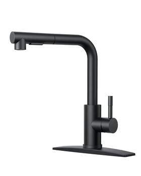 Forious 778716373212 Kitchen Faucet Black Sink Faucets With Pull Down Sprayer Commercial