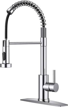 Forious 783971458895 Kitchen Faucets Chrome Sink Faucet With Pull Down