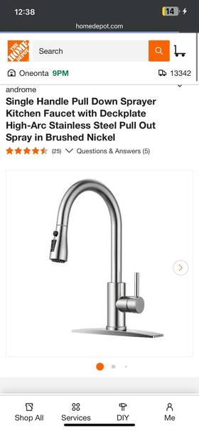 Aa3c-gy Forious New Androme Touchless Pull-down Kitchen Faucet/motin Sensor Brushed Nickel