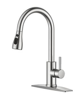 B07y4y88y6 Forious Kitchen Faucet Pull Down Sprayer Brushed Nickel High Arc Single Handle
