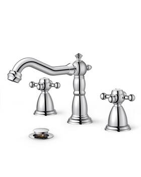 Fb-03034ch Forious Bathroom Faucets For 3 Hole Sink Polished Chrome 2-handle 8 Inch Wid