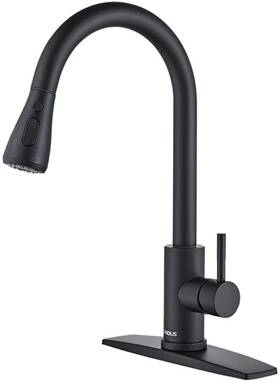 Ff0023cb Forious Kitchen Faucets With Pull Down Sprayer - Black