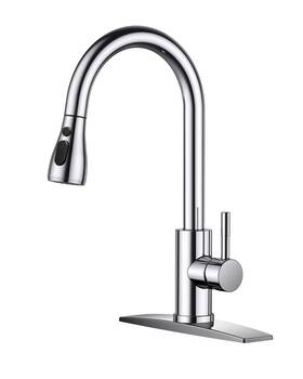 Ff0023hc Forious Kitchen Faucets With Pull Down Sprayer Chrome High Arc Single Handle Classi