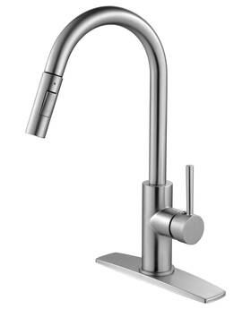 Ff0200bn Forious Brushed Nickel Kitchen Faucet With Pull Down Sprayer Stainless Steel High Ar