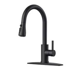 Hh0023cb Forious Pro Pull Down Kitchen Faucet High Arc 2 Mode Sprayer Matte Black