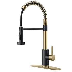 Hh0024bg Forious Single Spring Handle Kitchen Faucet With Pull Down Function Sprayer Sink