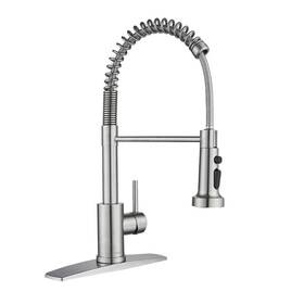 Hh51000bn Forious Single Spring Handle Kitchen Faucet With Pull Down Sprayer Sink