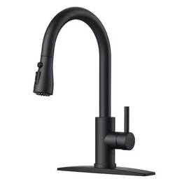 Forious Ww003cb Single Handle High-arc Kitchen Faucet Black Matte
