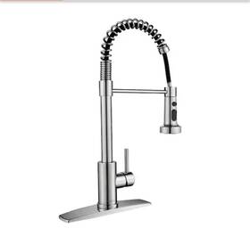 Ww004bn Forious Pull Down Kitchen Faucet Brushed Nickel Single Handle Sprayer Sink Tap