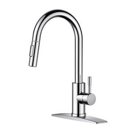 Ww43000ch Forious Single Handle Kitchen Faucet Pull Down Sprayer Polished Chrome