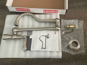 Pf7080 Franke Farm House Pot Filler Faucet Wall Mount Satin Nickel