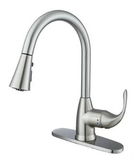 Frigidaire 707534374521 Alexis Single Handle Pull Down Kitchen Sink Faucet In Brushed Nickel