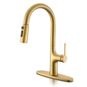 Kf-105b Fropo Gold Kitchen Faucets Brushed Faucet With Pull Down Sprayer Mod