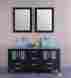 Fs022fs Hws 60 Double Bathroom Cabinet Frosted Glass Sinks Solid Wood Mirrors Faucets S022