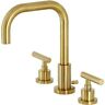 Fsc8933cml Kingston Brass Brushed Manhattan Gpm Deck Mounted Widespread Faucet