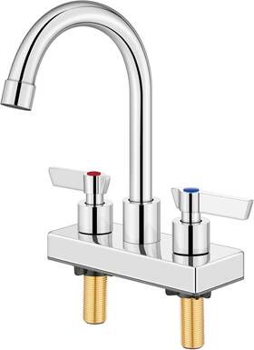 Gbbne 445041392326 Bar Sink Faucet 4 Inch Center 2 Hole Deck Mount Faucets For Prep Dual