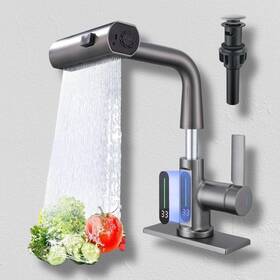 Gcgweqs 313043256281 Kitchen Faucet With Pull Down Sprayer Three Function Waterfall
