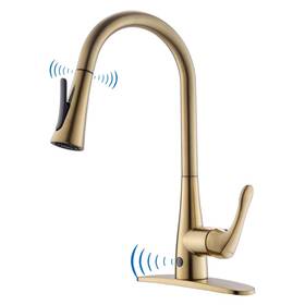 Mj203 Geoaton Touchless Kitchen Faucet Dual Motion Sensor Sink Faucets With Pull Do