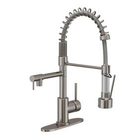 Geobella 737655450033 Kitchen Faucet With Drop Down Sprayer Modern Single Handle Spring Kitc
