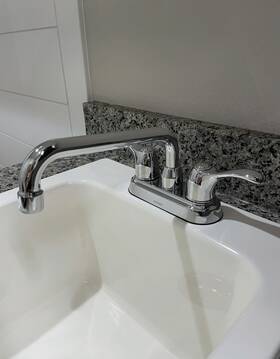G49-274 Gerber 49-274 Allerton Two Handle Laundry Faucet 8 Inch Spout 4 Centers Chrome