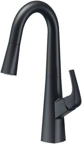 D150518bs Gerber D150518 Vaughn 1.75 Gpm 1 Hole Pull Down Bar Faucet - Black