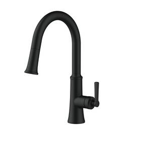 D454079bs Gerber D454079 Northerly 1.75 Gpm 1 Hole Pull Down Kitchen Faucet - Black