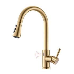 B0dp4l96fn Gimili Touchless Gold Kitchen Faucet Pull Down Sprayer Motion Sensor Hands-free