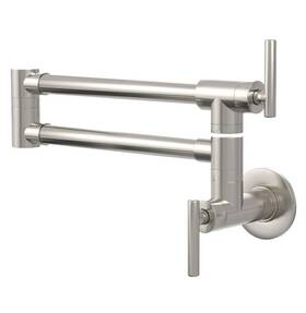 Gm-1055n Gimili Pot Filler Faucet Brushed Nickel Commercial Wall Mount Folding New