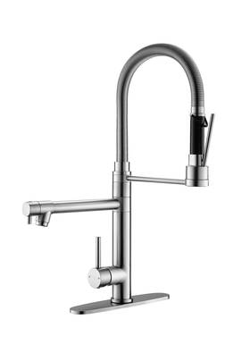 Gm1002-33c Gimili Kitchen Faucet With Pull Down Sprayer Commercial Double