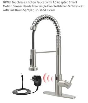 Gm1062-n Gimili Touchless Kitchen Faucet Brushed Nickel Pull Down Ac Adapter