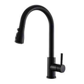 Gimili Gm1107b Black Kitchen Faucet With Pull Down Sprayer Single Hole Sink F