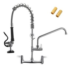 Gm2006 Gimili Commercial Sink Faucet With Sprayer 25 Inch Height 8 Center Pull Down Wall