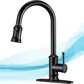 Giving Tree 702735799692 Single Handle Pull-down Sprayer Kitchen Faucet With 20 Inch Hose High Arc Spout