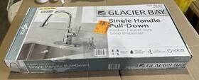 Glacier Bay 019934897310 Kagan Single Handle Pull Down Sprayer Kitchen Faucet Chrome