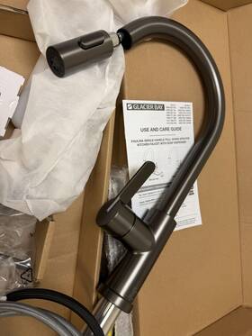 Glacier Bay 1004553869 Paulina Hd67780-105806single-handle Pull-down Kitchen Faucet Gun Met