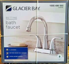 1005496565 Glacier Bay 1005 496 565 Bettine Bath Faucet 4 Inch Centerset Chrome High Arch