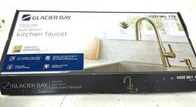1005961179 Glacier Bay Paulina Pull Down Sprayer Kitchen Faucet Matte Gold With Soap Disp