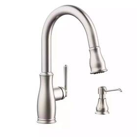 1008089084 Glacier Bay Kagan Single-handle Pull-down Sprayer Kitchen Faucet Stainless Steel