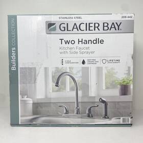 209442 Glacier Bay Builders 2-handle Standard Kitchen Faucet With Sprayer Stainless Steel