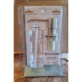 36674 Glacier Bay Straight Nozzle Metal Soap Dispenser In Satin Nickel