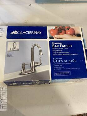 408396 Glacier Bay Bar Faucet Newbury # Brushed Nickel Finish New